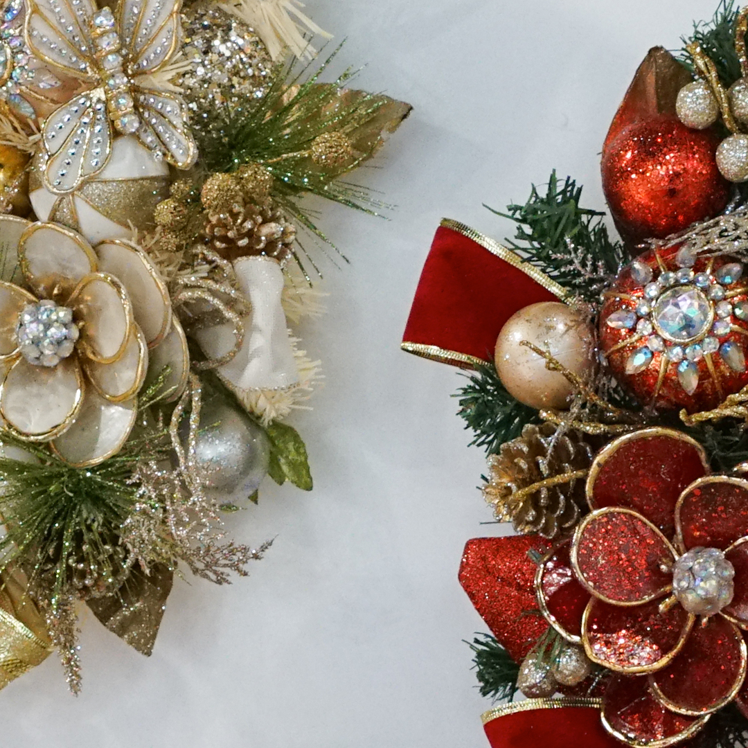 holiday wreath decor made from indigenous materials