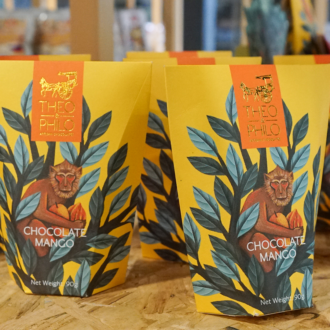 chocolate with mango bits by Theo and Philo