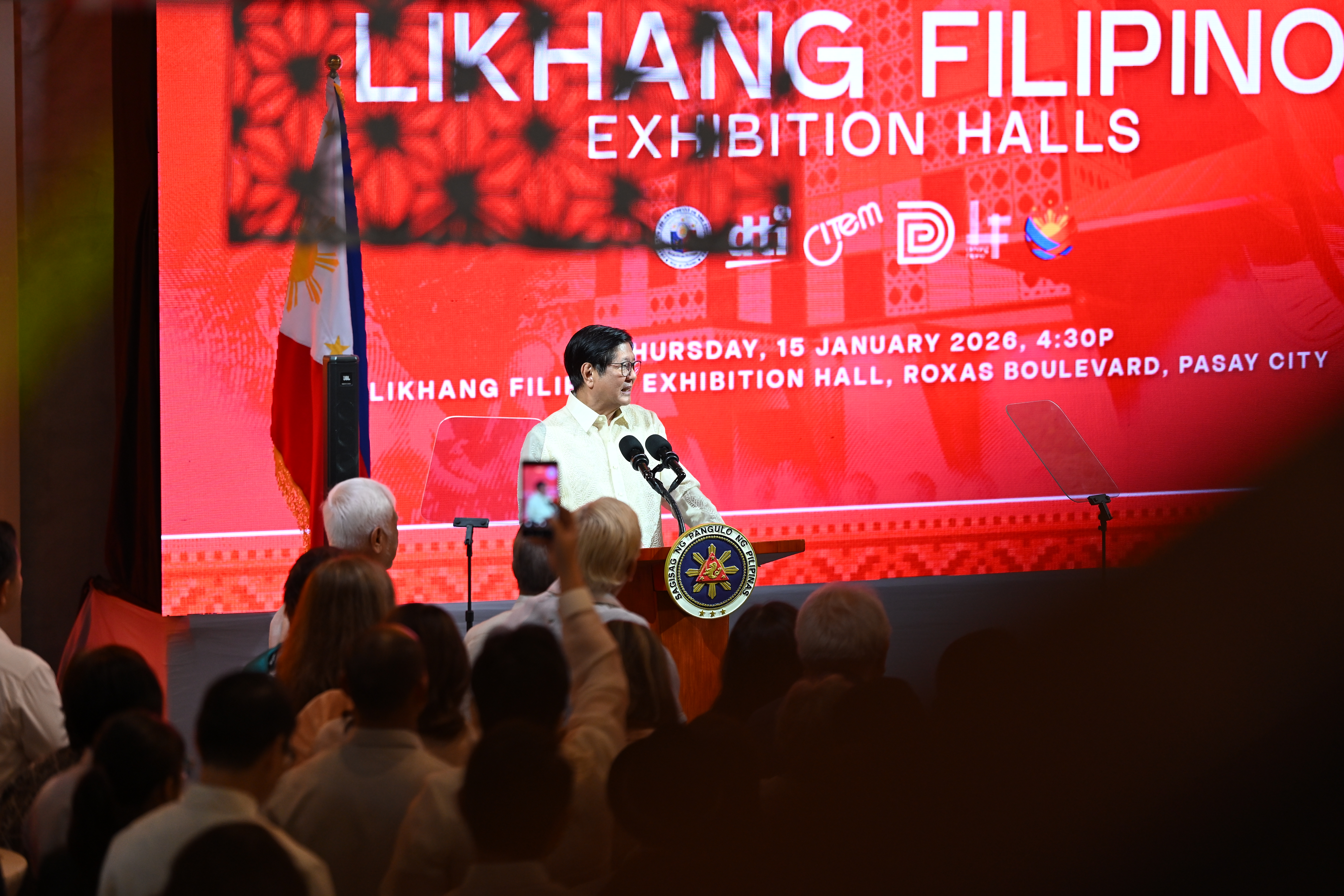 President Marcos delivering speech
