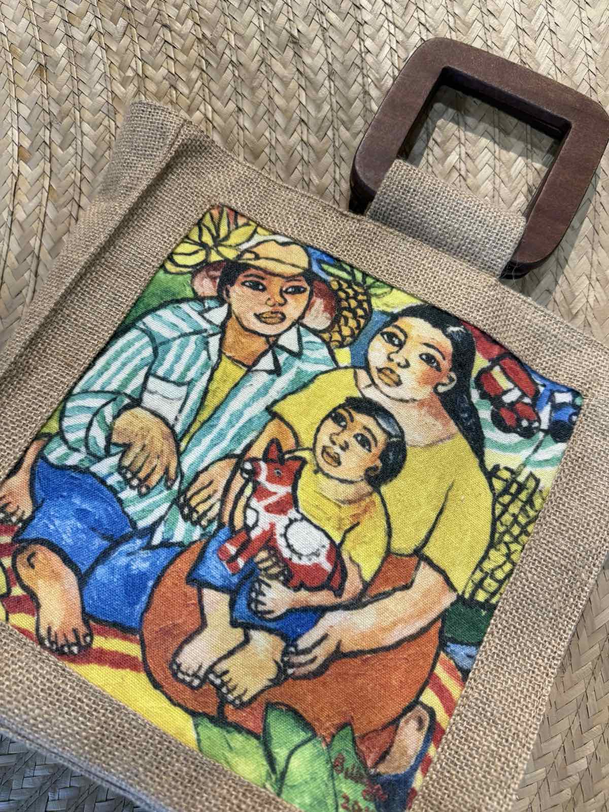 Tote bag imprinted with a Norma Belleza painting